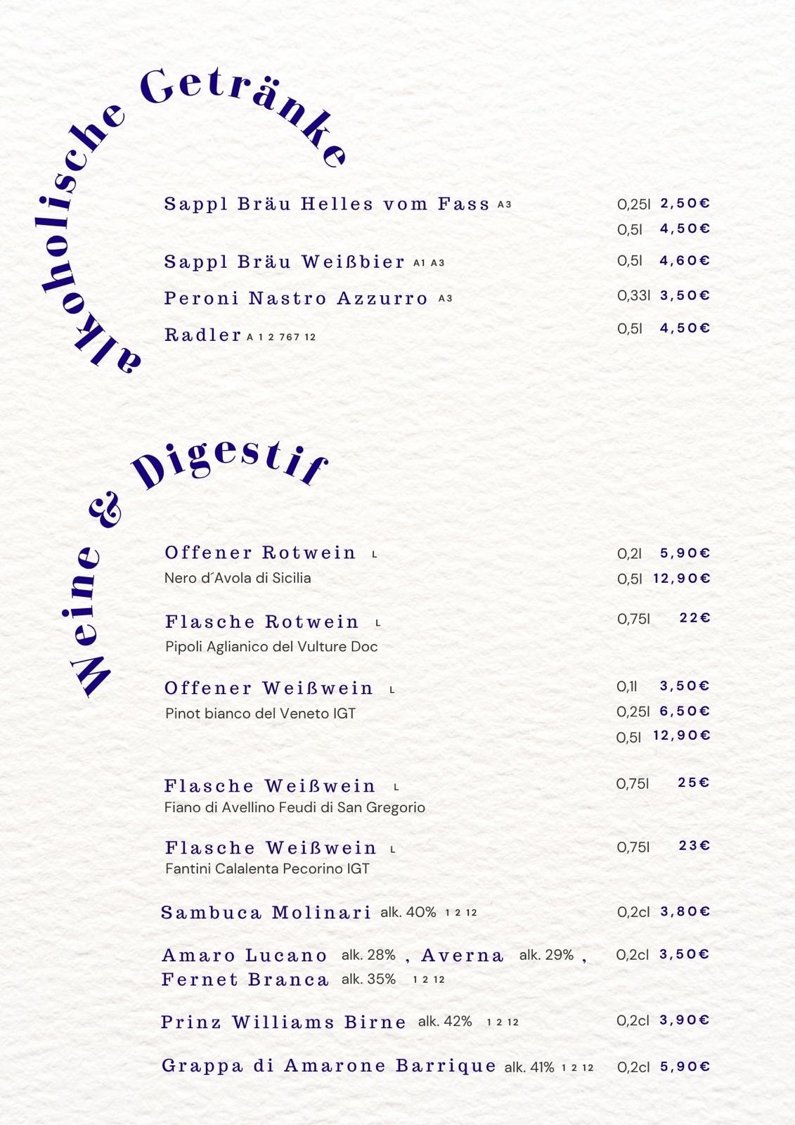 Speisekarte Seite 3