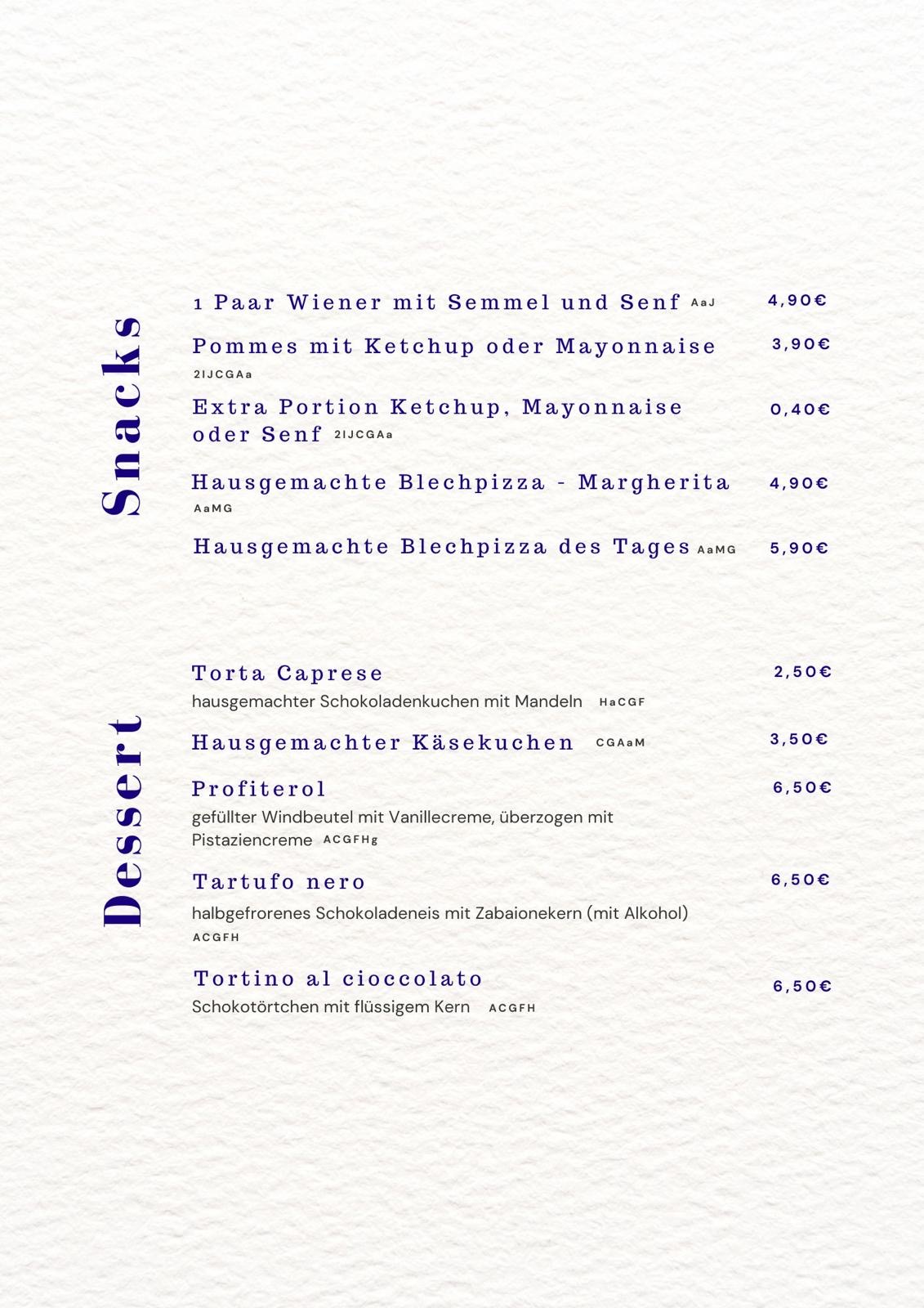 Speisekarte Seite 5
